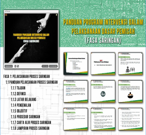 Panduan Program Intervensi Dalam Pelaksanaan Dasar Pemisah (Fasa Saringan)