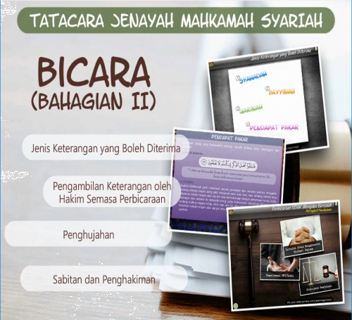 Pemahaman Tatacara Jenayah Mahkamah Syariah: Bicara (Bahagian II)